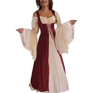 Womens's Medieval Renaissance Costume Cosplay Over Dress